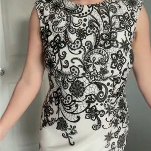 Black and White Lace Dress